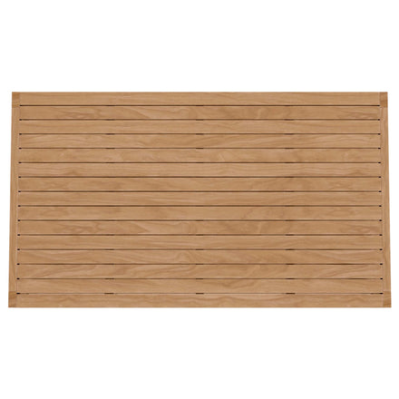 Carlsbad 3-Piece Teak Wood Outdoor Patio Set in Natural White