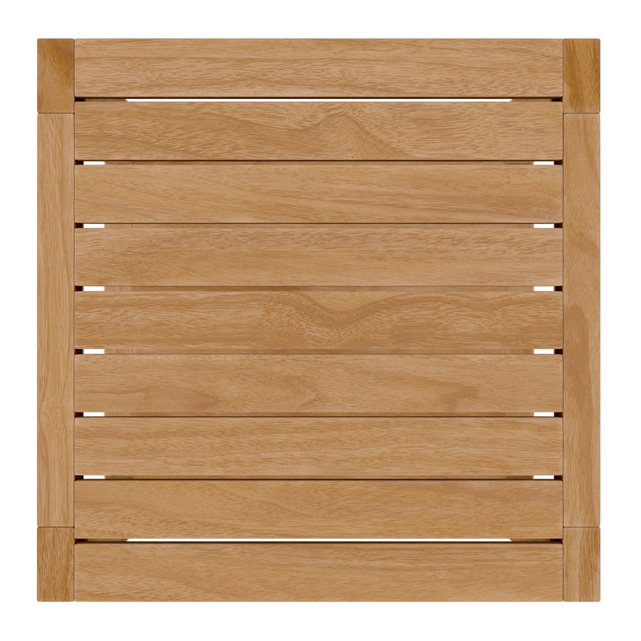 Avery 3-Piece Teak Wood Outdoor Patio Set in Natural Gray