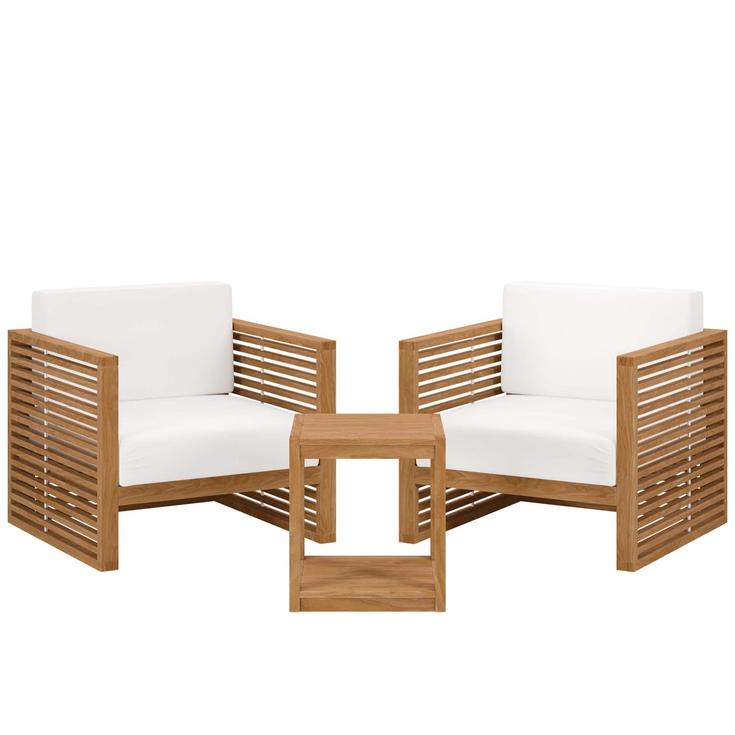 Carlsbad 3-Piece Teak Wood Outdoor Patio Set by Furniture For America