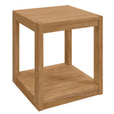 Avery 3-Piece Teak Wood Outdoor Patio Set in Natural White