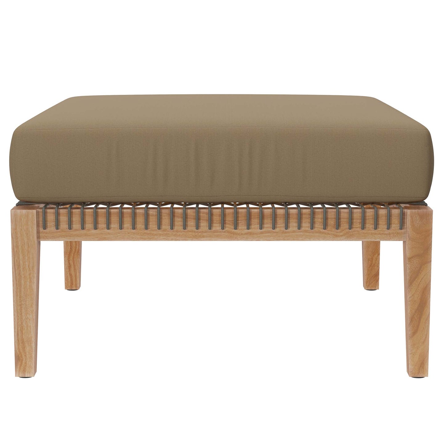 Clearwater Outdoor Patio Teak Wood Ottoman by Furniture For America