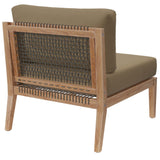 Vesper Outdoor Patio Teak Wood Armless Chair in Gray Light Brown