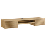 Vera Wall Mount Wood Office Desk in Oak