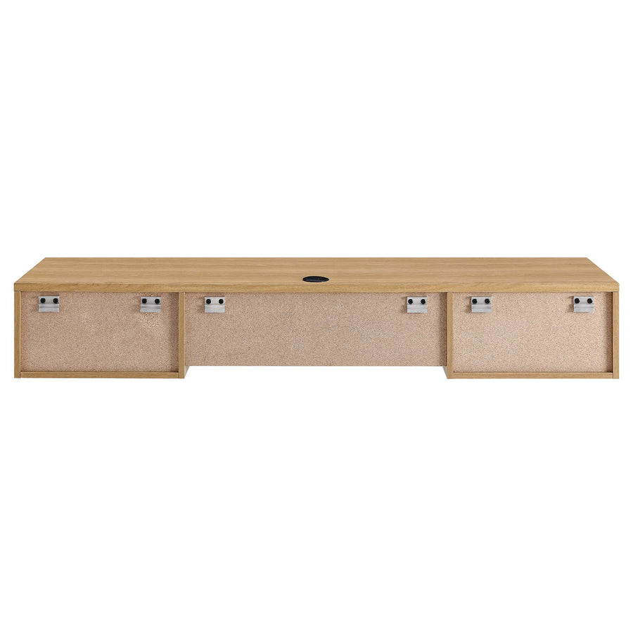 Vera Wall Mount Wood Office Desk in Oak