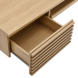 Vera Wall Mount Wood Office Desk in Oak