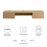 Vera Wall Mount Wood Office Desk in Oak