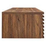 Vera Wall Mount Wood Office Desk in Walnut