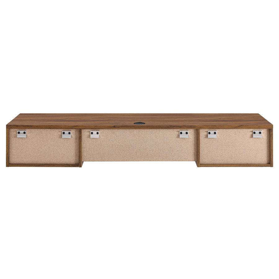 Vera Wall Mount Wood Office Desk in Walnut