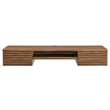 Vera Wall Mount Wood Office Desk in Walnut