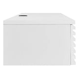 Vera Wall Mount Wood Office Desk in White