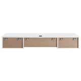 Vera Wall Mount Wood Office Desk in White