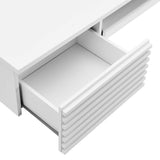Vera Wall Mount Wood Office Desk in White