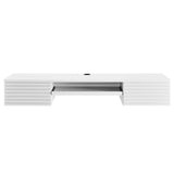 Vera Wall Mount Wood Office Desk in White