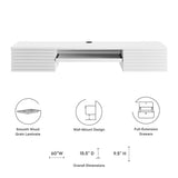 Vera Wall Mount Wood Office Desk in White
