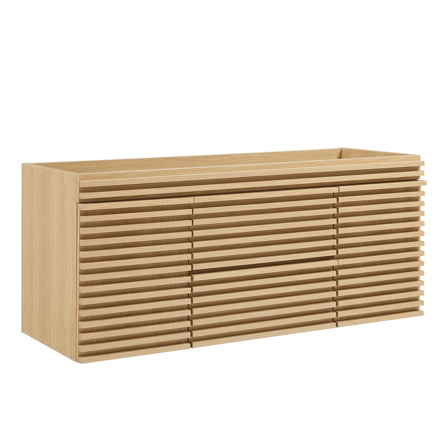 Vera 48" Single Sink Compatible (Not Included) Bathroom Vanity Cabinet in Oak