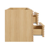 Vera 48" Single Sink Compatible (Not Included) Bathroom Vanity Cabinet in Oak