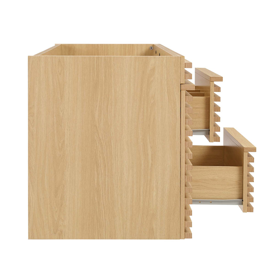Vera 48" Single Sink Compatible (Not Included) Bathroom Vanity Cabinet in Oak