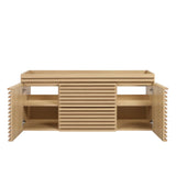 Vera 48" Single Sink Compatible (Not Included) Bathroom Vanity Cabinet in Oak