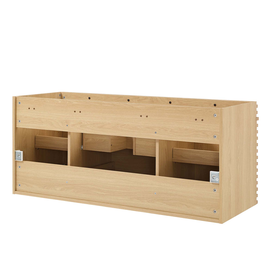 Vera 48" Single Sink Compatible (Not Included) Bathroom Vanity Cabinet in Oak