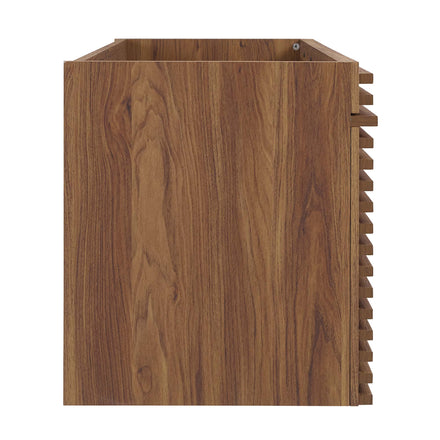Render 48" Single Sink Compatible (Not Included) Bathroom Vanity Cabinet in Walnut