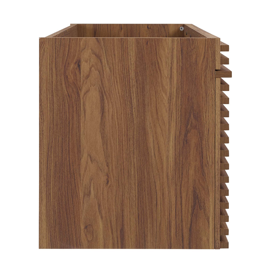 Vera 48" Single Sink Compatible (Not Included) Bathroom Vanity Cabinet in Walnut