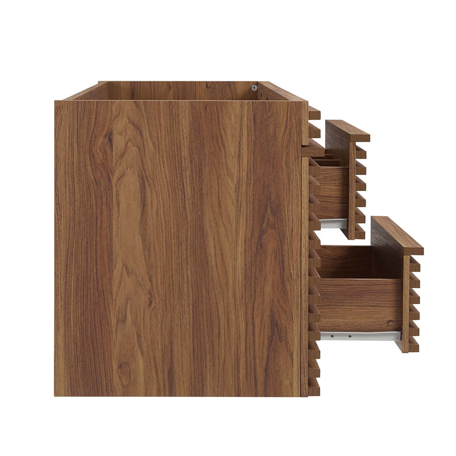 Vera 48" Single Sink Compatible (Not Included) Bathroom Vanity Cabinet in Walnut