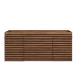 Vera 48" Single Sink Compatible (Not Included) Bathroom Vanity Cabinet in Walnut