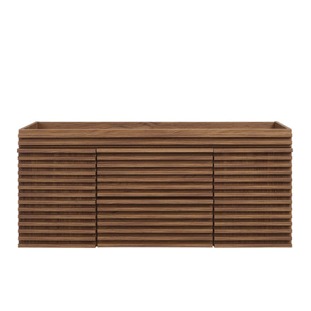 Render 48" Single Sink Compatible (Not Included) Bathroom Vanity Cabinet in Walnut