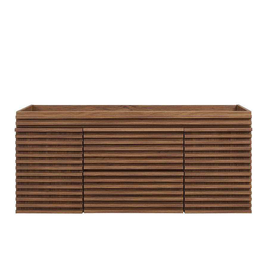 Vera 48" Single Sink Compatible (Not Included) Bathroom Vanity Cabinet in Walnut