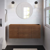 Vera 48" Single Sink Compatible (Not Included) Bathroom Vanity Cabinet in Walnut