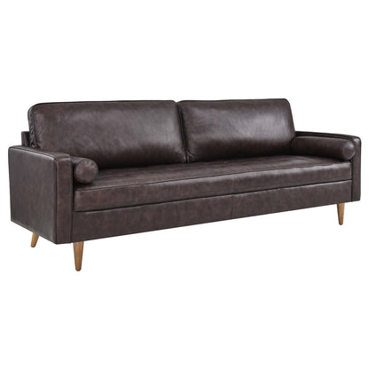 Valour 88" Leather Sofa by Furniture for America