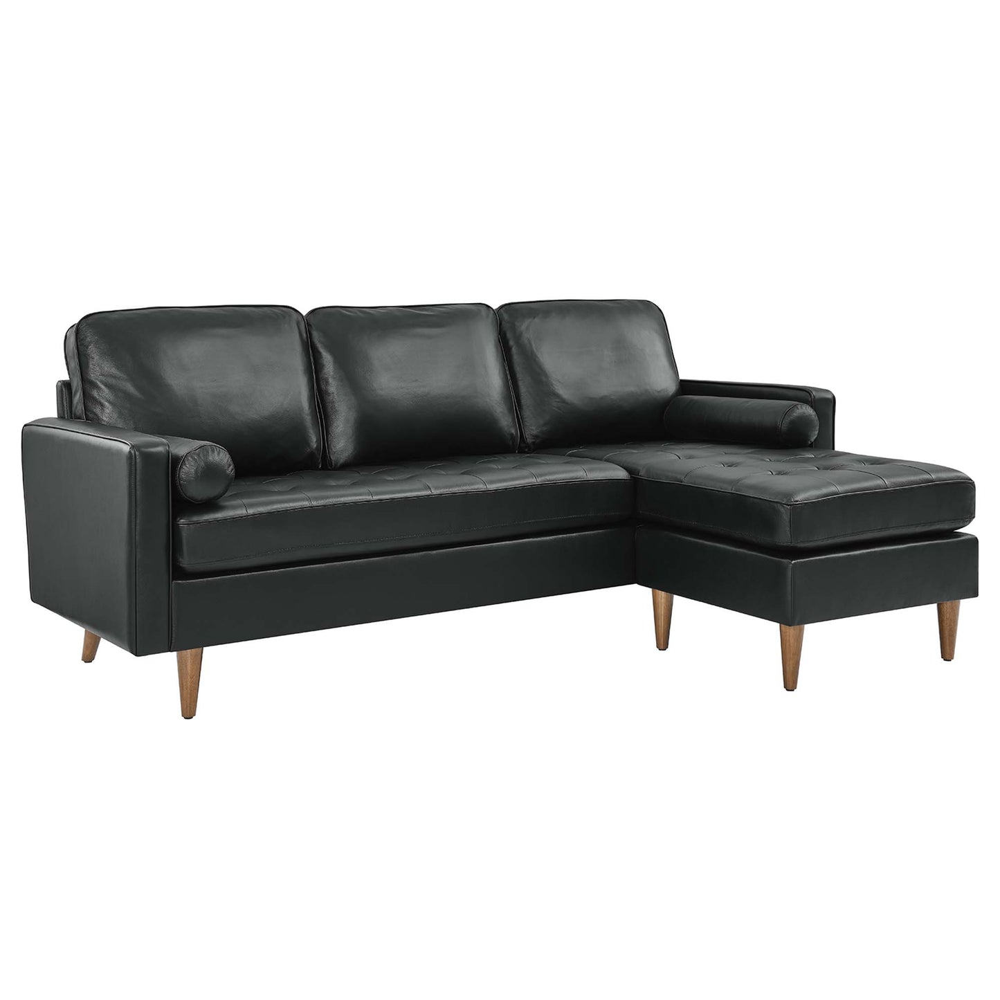 Valour 78" Leather Apartment Sectional Sofa by Furniture for America