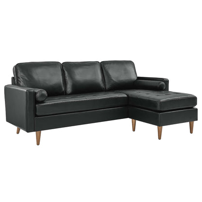 Valour 78" Leather Apartment Sectional Sofa by Furniture for America