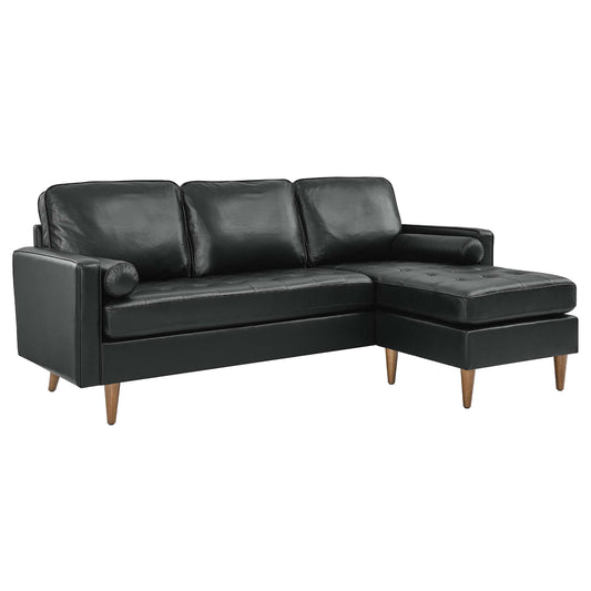 Valour 78" Leather Apartment Sectional Sofa by Furniture for America