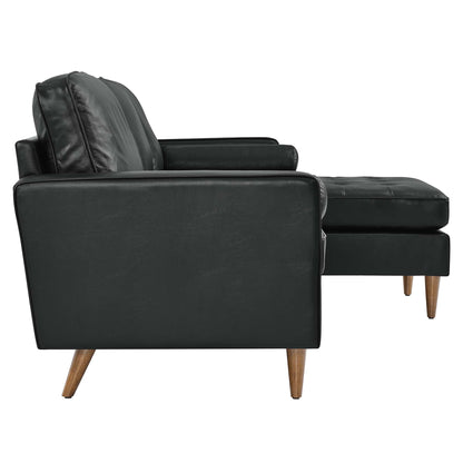 Valour 78" Leather Apartment Sectional Sofa by Furniture for America