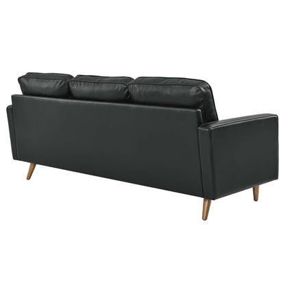 Valour 78" Leather Apartment Sectional Sofa by Furniture for America