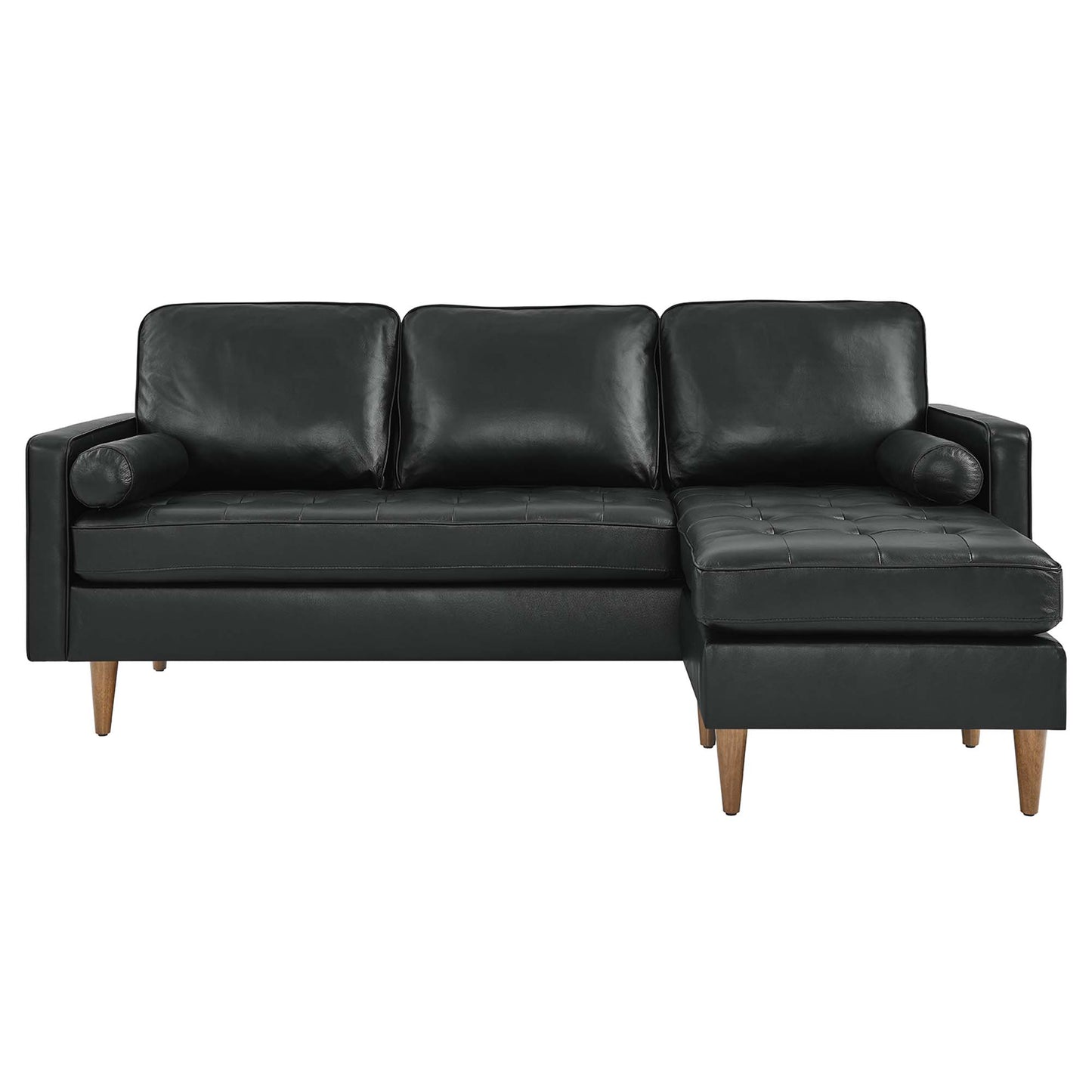 Valour 78" Leather Apartment Sectional Sofa by Furniture for America