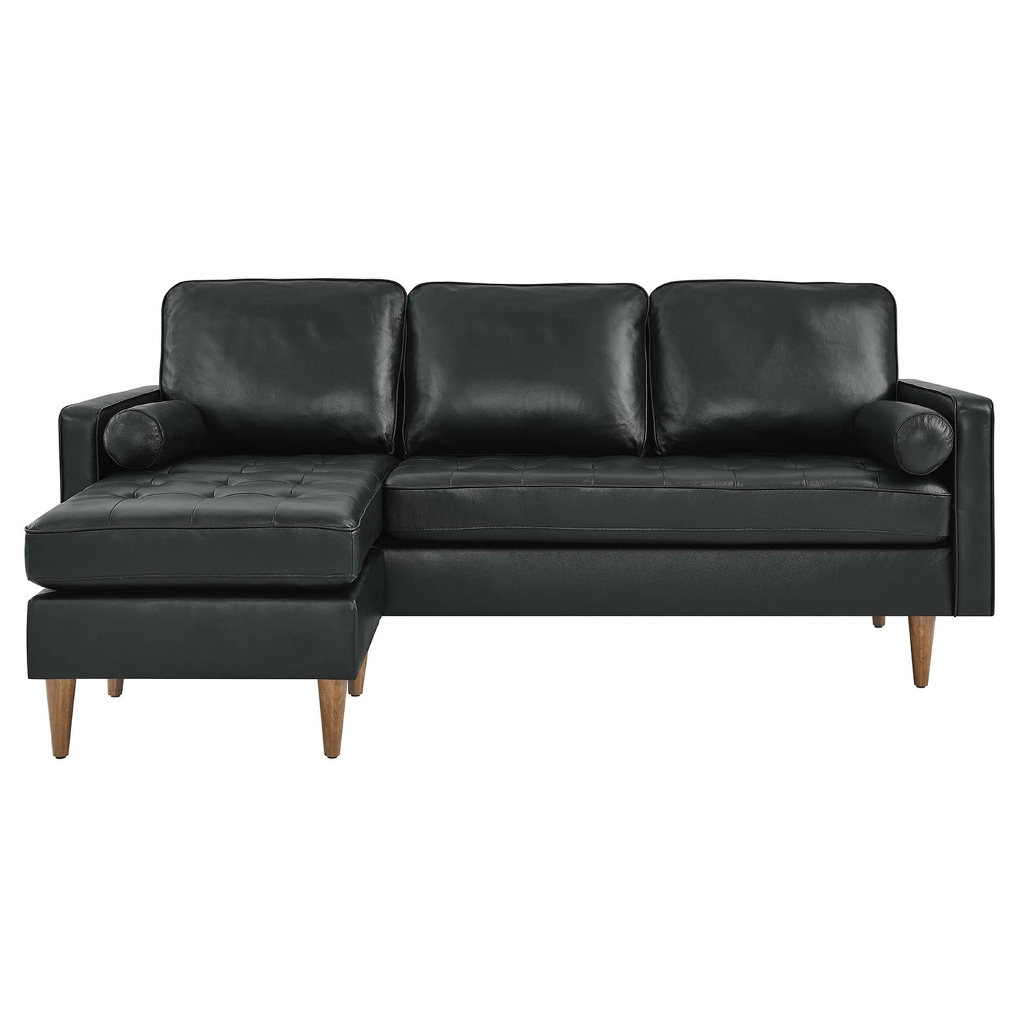 Valour 78" Leather Apartment Sectional Sofa by Furniture for America