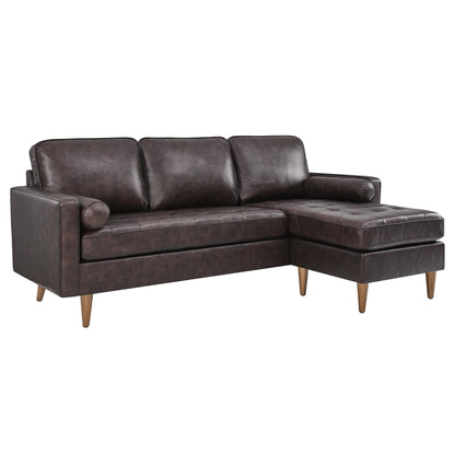 Valour 78" Leather Apartment Sectional Sofa by Furniture for America