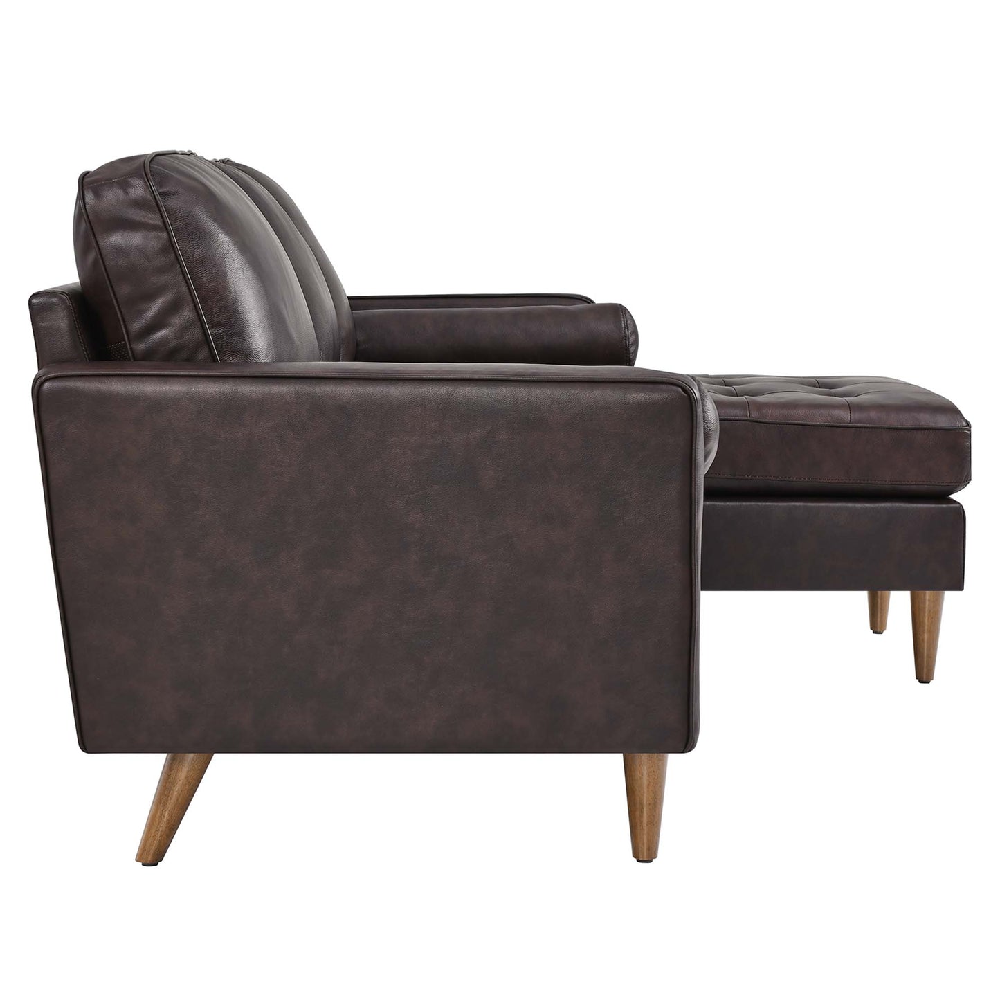 Valour 78" Leather Apartment Sectional Sofa by Furniture for America