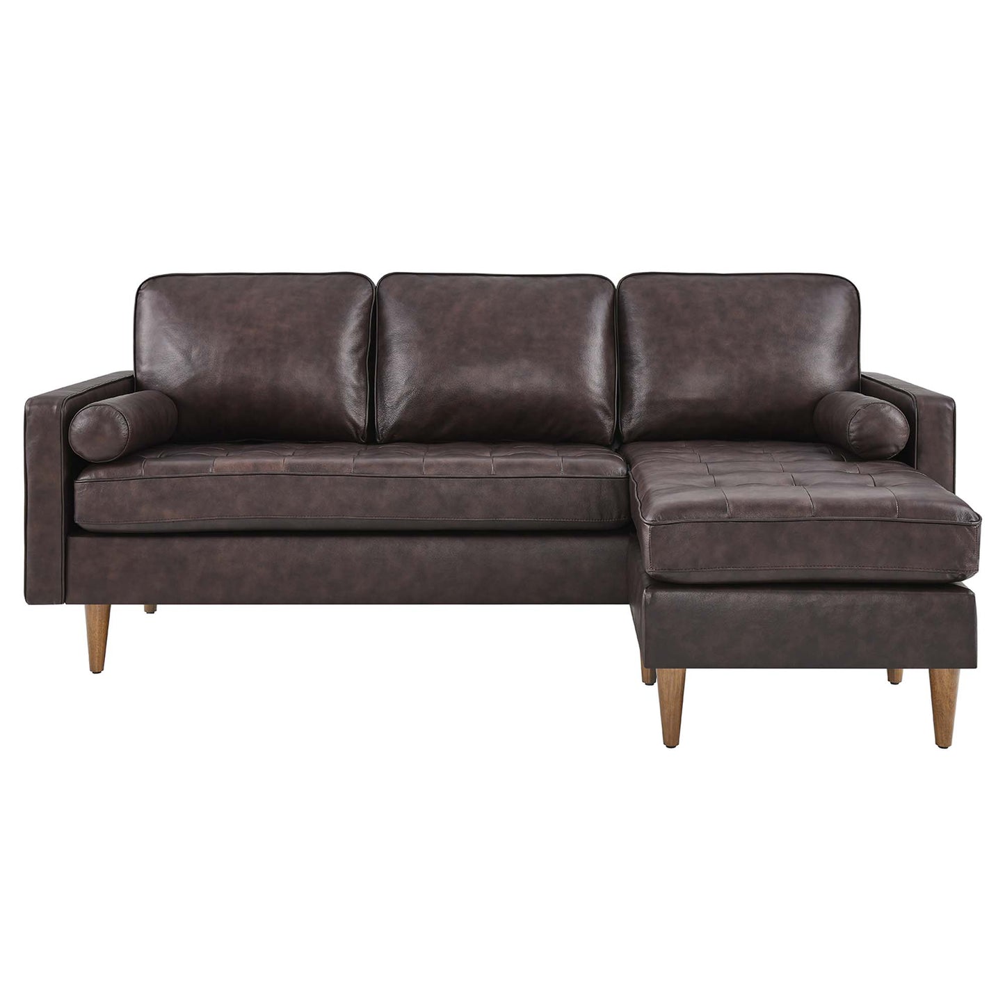 Valour 78" Leather Apartment Sectional Sofa by Furniture for America
