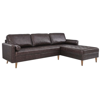 Valour 98" Leather Sectional Sofa by Furniture for America