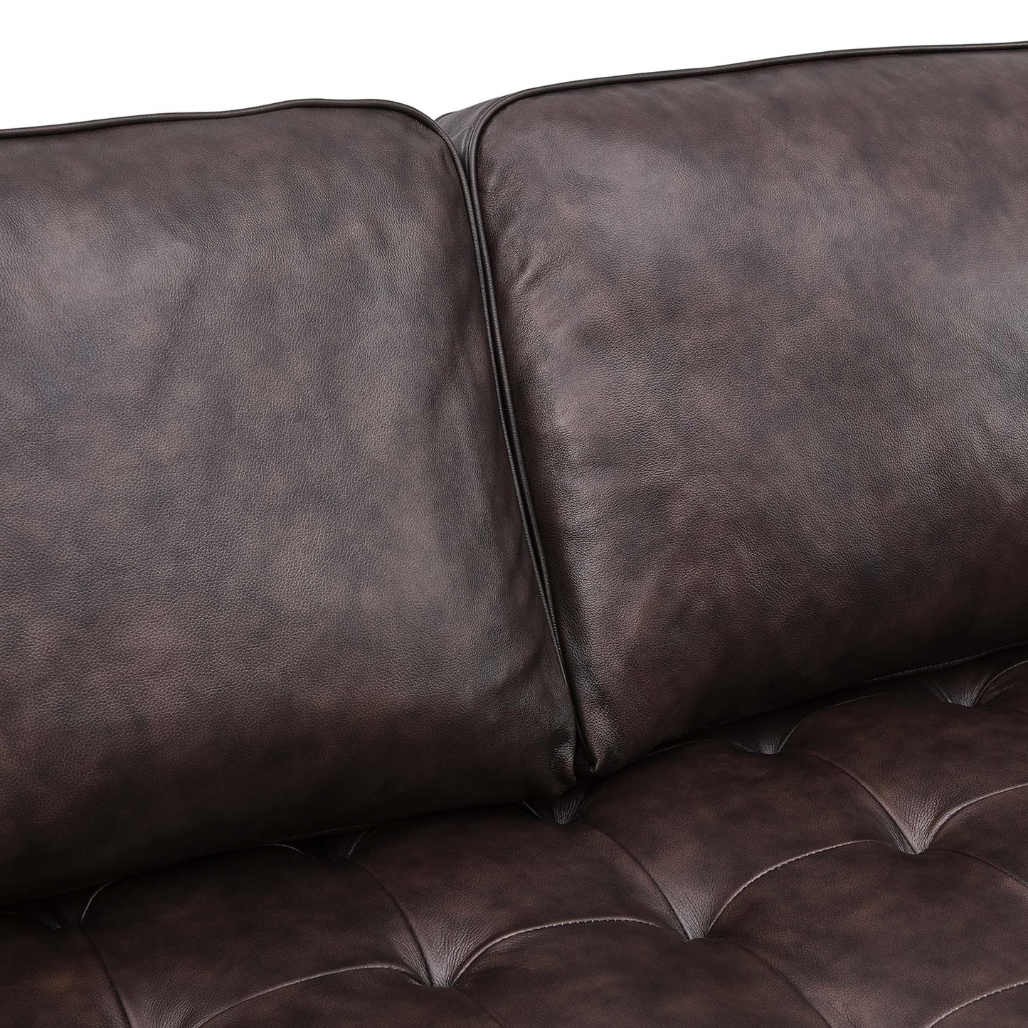 Valour 98" Leather Sectional Sofa by Furniture for America