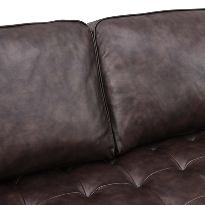 Valour 98" Leather Sectional Sofa by Furniture for America