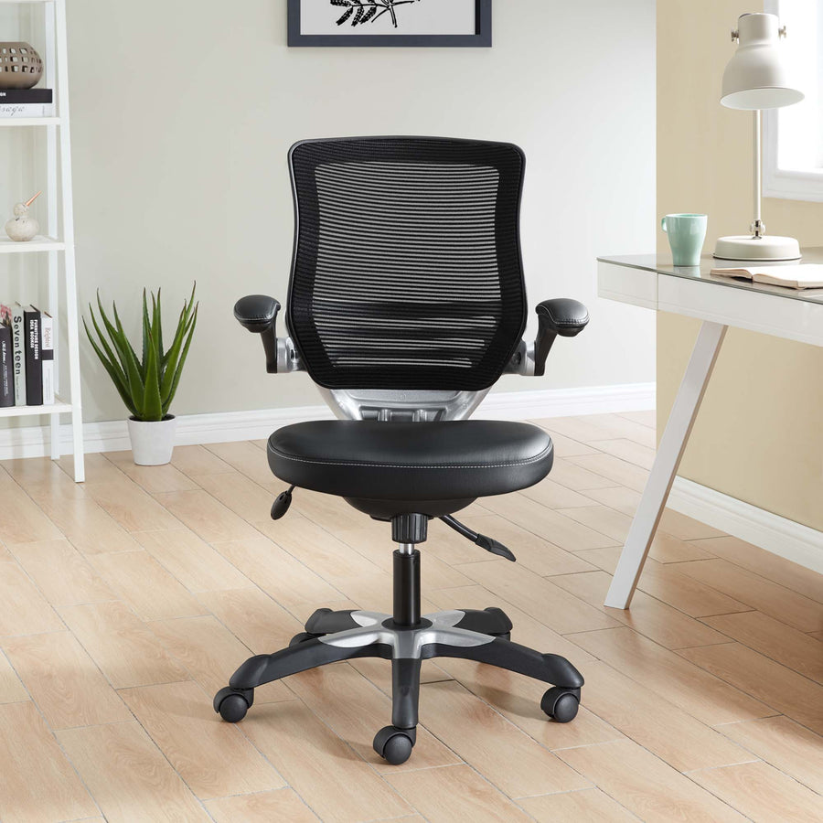 Pillar Vinyl Office Chair in Black