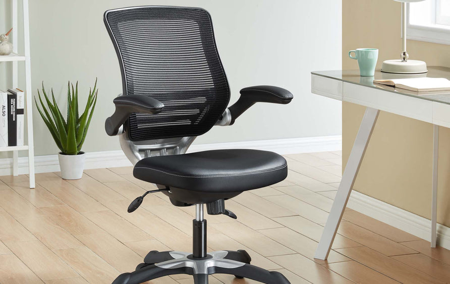 Pillar Vinyl Office Chair in Black