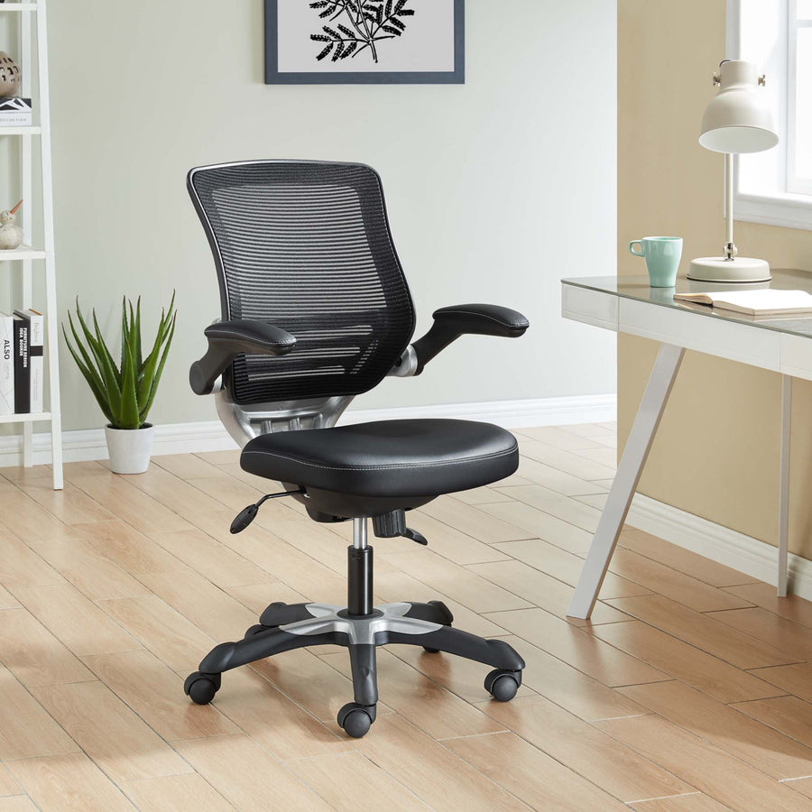 Pillar Vinyl Office Chair in Black