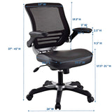 Pillar Vinyl Office Chair in Black