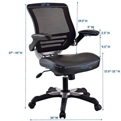 Edge Vinyl Office Chair by Furniture for America