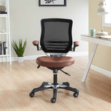 Pillar Vinyl Office Chair in Tan